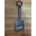 Bottle opener keychain with gunmetal plating 