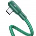 US-SJ455 U57 Lightning Dual Right-angle Cable With Colorful Light 1.2m