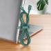 US-SJ455 U57 Lightning Dual Right-angle Cable With Colorful Light 1.2m