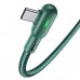 US-SJ457 U57 Type-C Dual Right-angle Cable With Colorful Light 1.2m