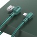 US-SJ458 U57 Micro Dual Right-angle Cable With Colorful Light 1.2m