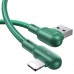 US-SJ458 U57 Micro Dual Right-angle Cable With Colorful Light 1.2m